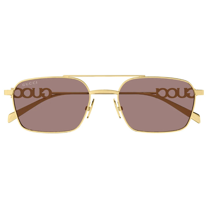 Gucci GG1804S Gold Violet Aviator Sunglasses