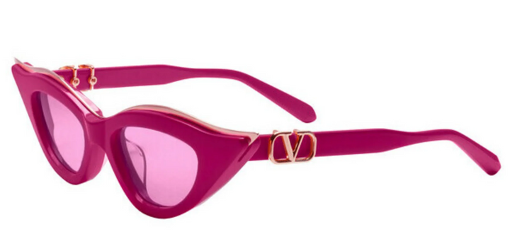 Valentino VLS114-D V-Goldcut II Pink Cat Eye Sunglasses