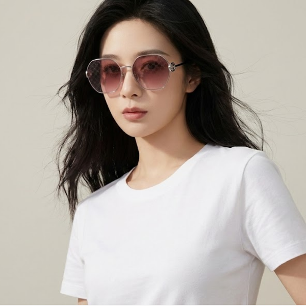 Gucci GG2046S Oversized Sunglasses in Silver Monogram Logo