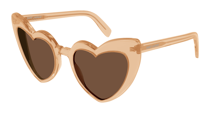 Saint Laurent SL181 Loulou Heart Sunglasses in Nude