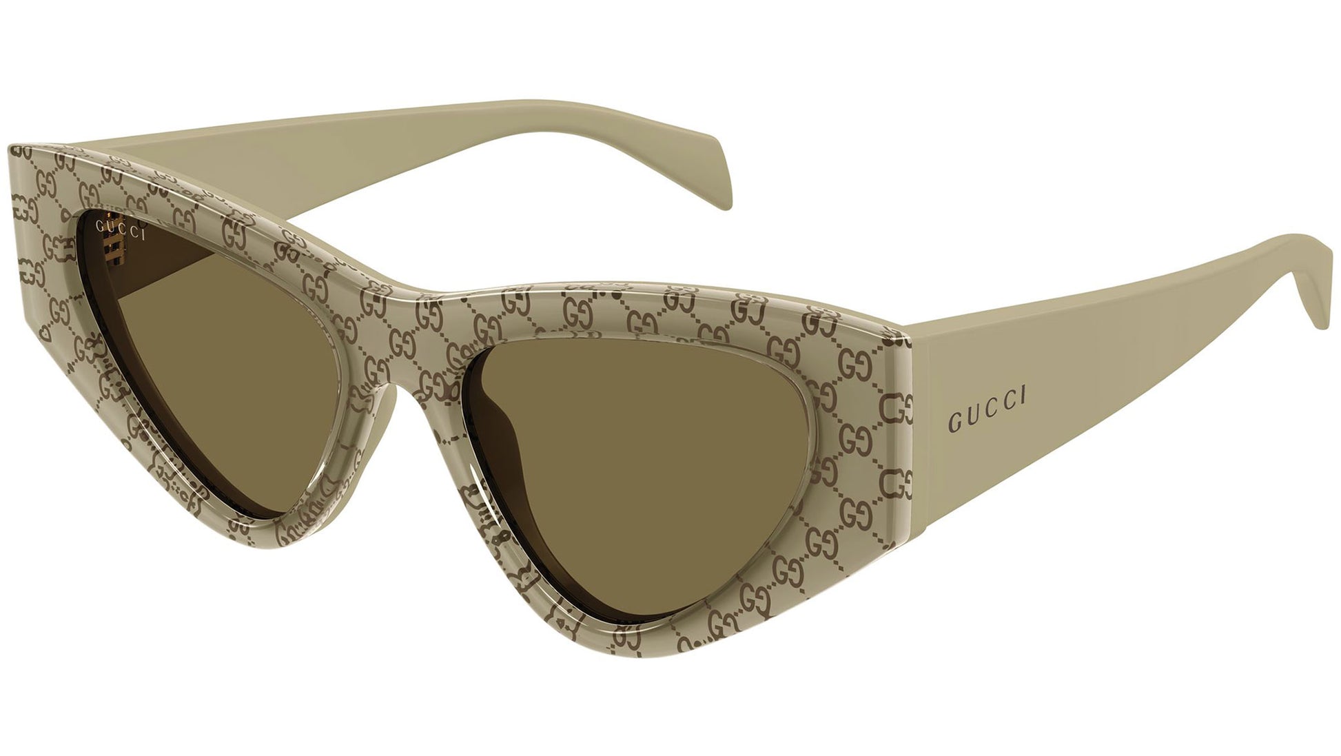 Gucci GG2019S Cat Eye Logo Sunglasses in Brown – Designer Daydream