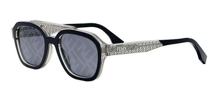 Fendi FE40076U Logo Mirror Aviator Sunglasses in Blue