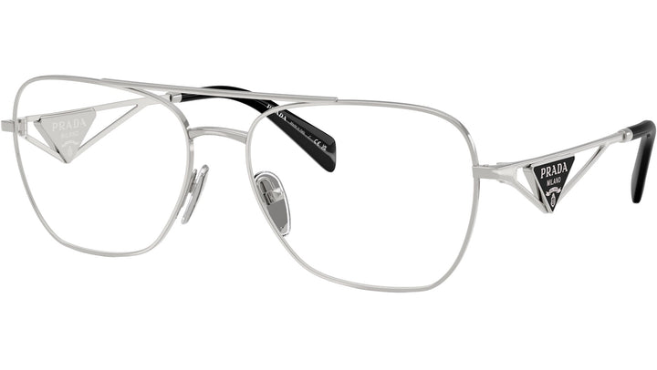 Prada PR B50V Pilot Eyeglasses Frames in Silver