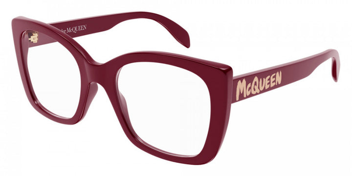 Alexander McQueen AM0351O Burgundy Oversized Frames