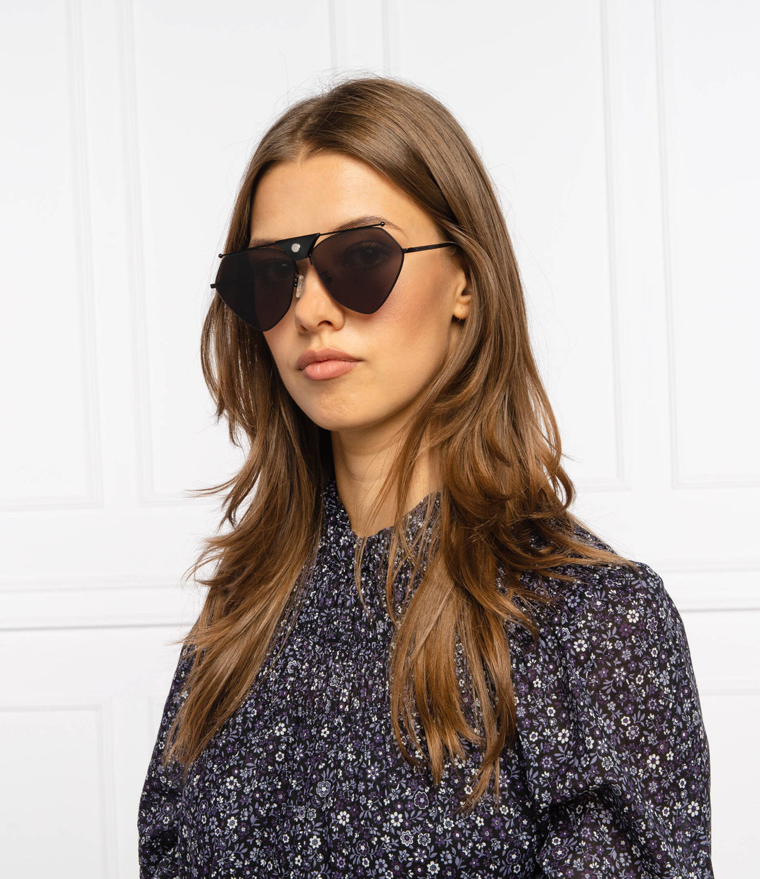 Alexander McQueen AM0317S Black Aviator Sunglasses