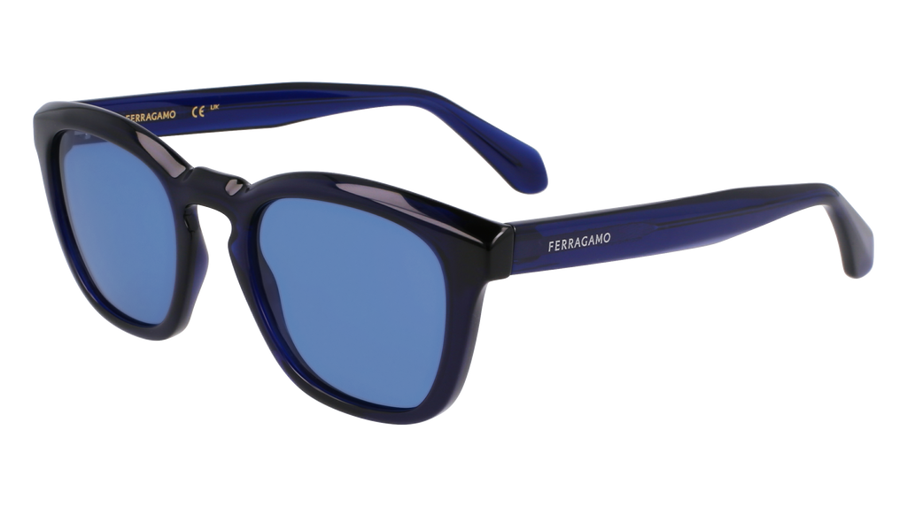Salvatore Ferragamo SF225S gafas de sol azules sin montura