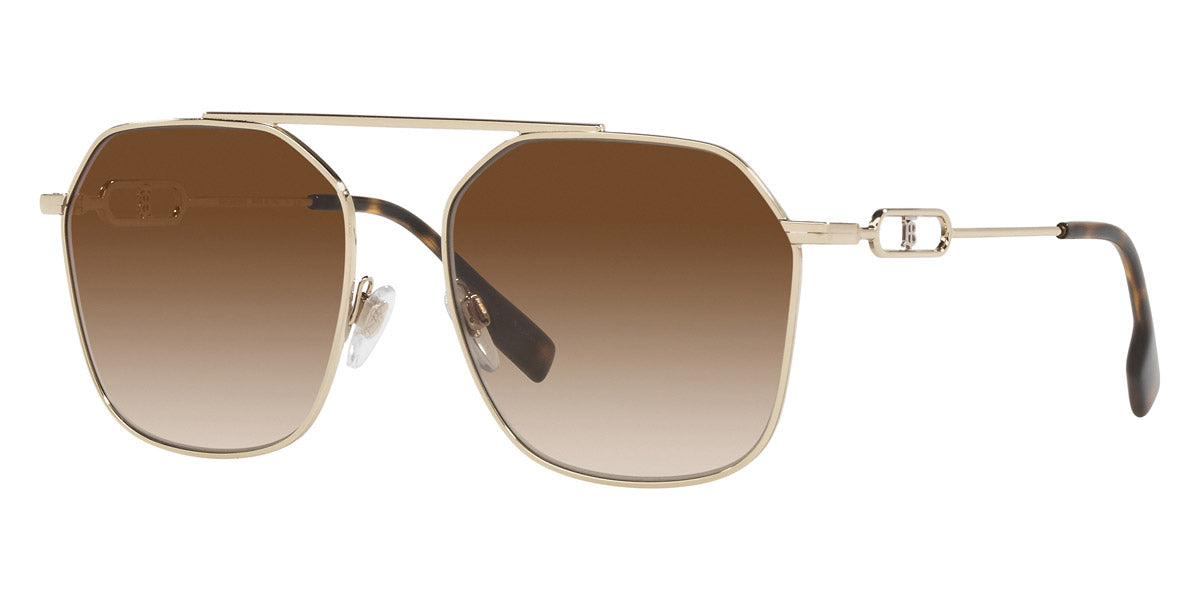 Burberry BE3124 Gold Squared Aviator Sunglasses Designer Daydream