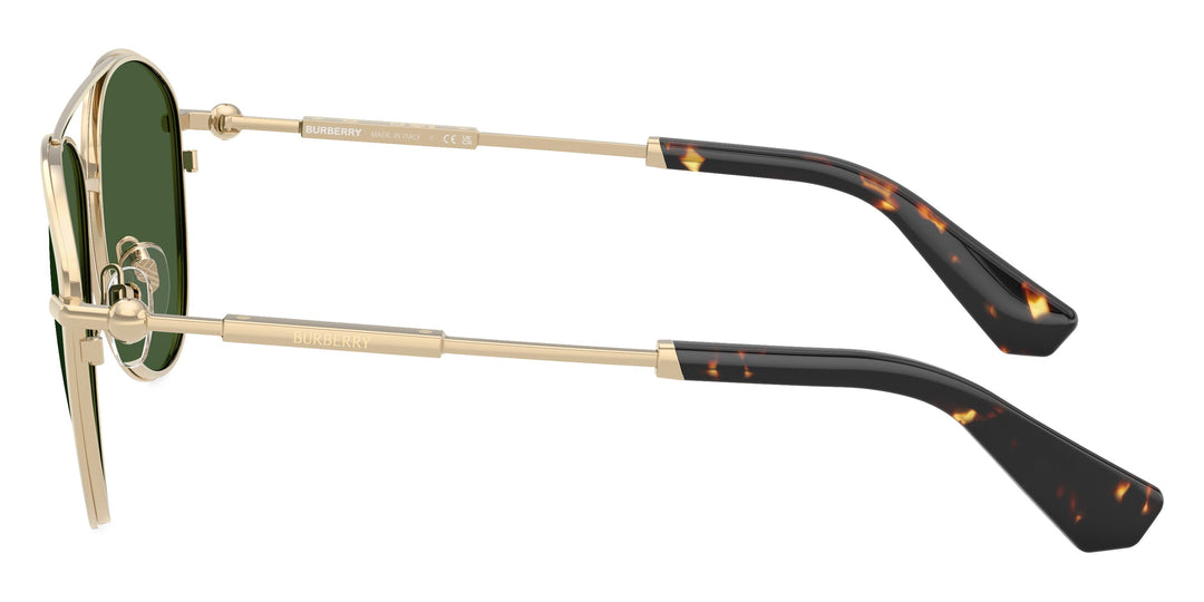 Burberry BE3157 Aviator Sunglasses in Gold