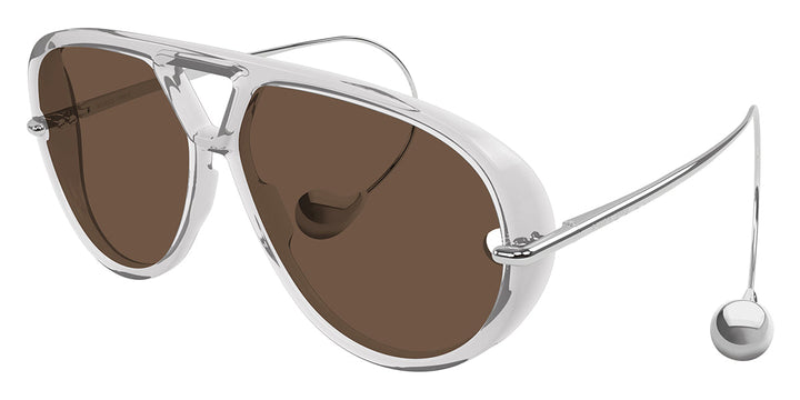 Bottega Veneta BV1273S Drop Earring Aviator Sunglasses in Grey