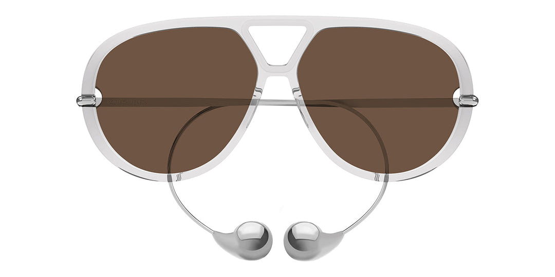 Bottega Veneta BV1273S Drop Earring Aviator Sunglasses in Grey