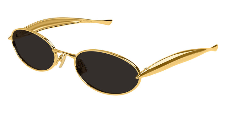 Bottega Veneta BV1012S Gafas de sol estilo aviador minimalistas con lentes rojas