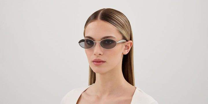 Bottega Veneta BV1386S Sardine Sunglasses in Silver Tint