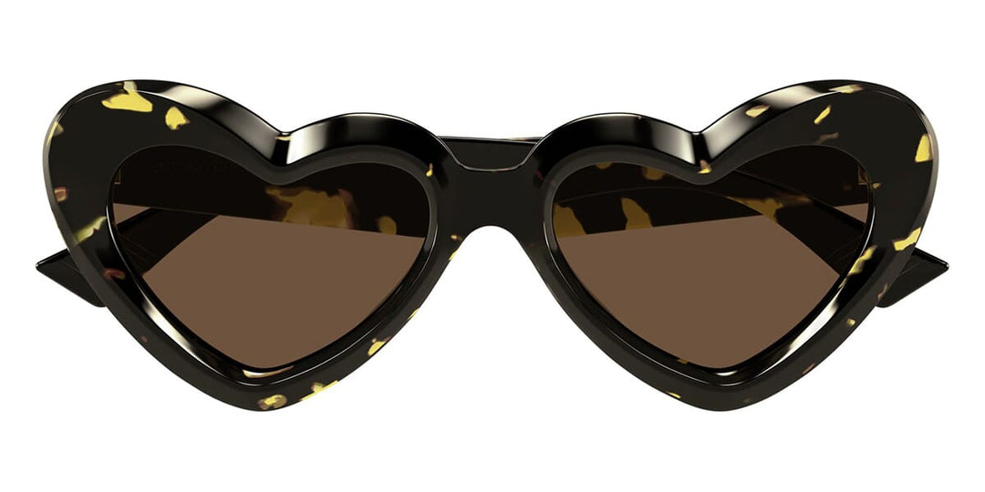 Bottega Veneta BV1432S Brown Heart Sunglasses