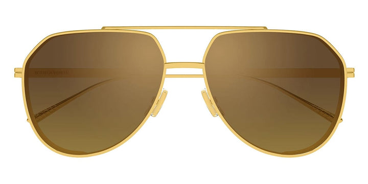 Bottega Veneta BV1465S Light Ribbon Aviator Gold Mirror Sunglasses