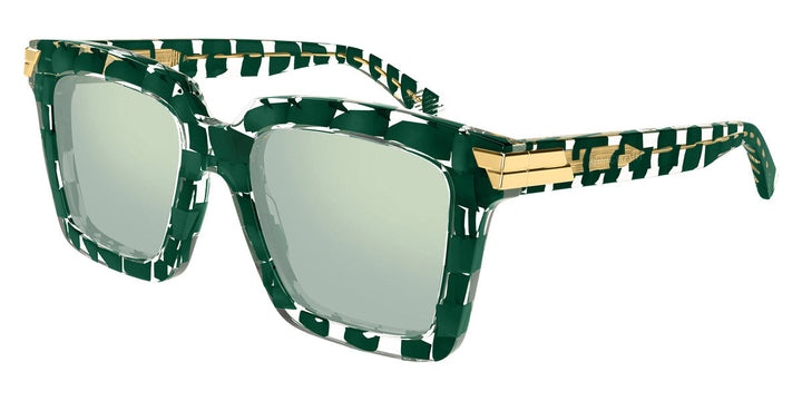 Bottega Veneta BV1005S Green Square Sunglasses