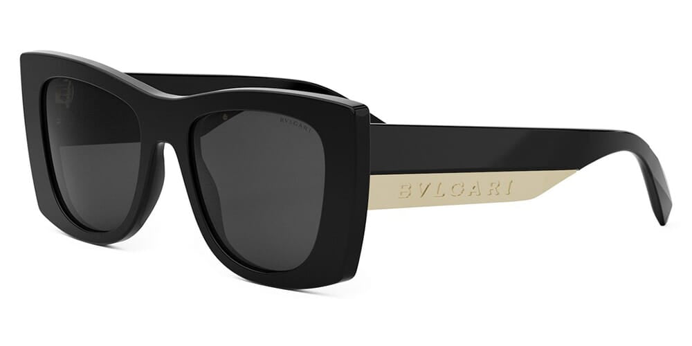 Black square-frame Bvlgari Roma sunglasses with dark lenses