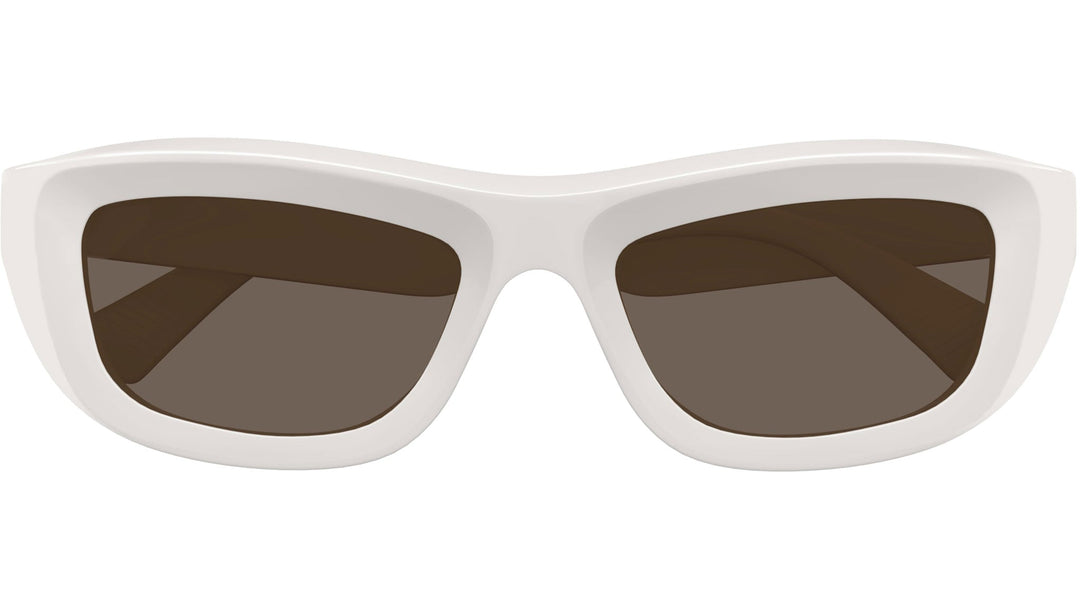 Bottega Veneta BV1326S Wrap Sunglasses in White