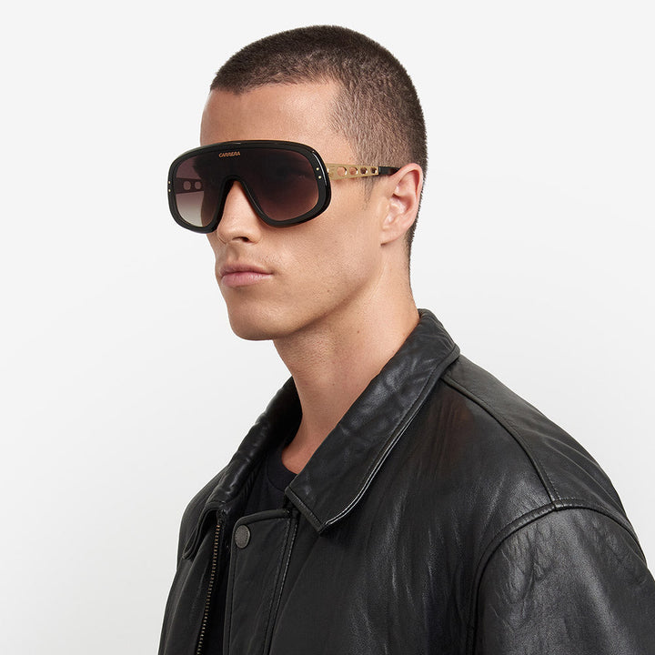 Carrera Flaglab 17 Oversized Mask Sunglasses in Orange