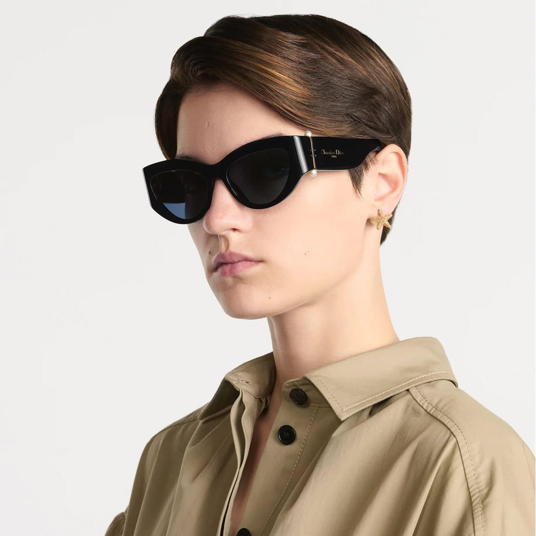 Dior Tribales B1I Cat Eye Sunglasses in Black Pearl