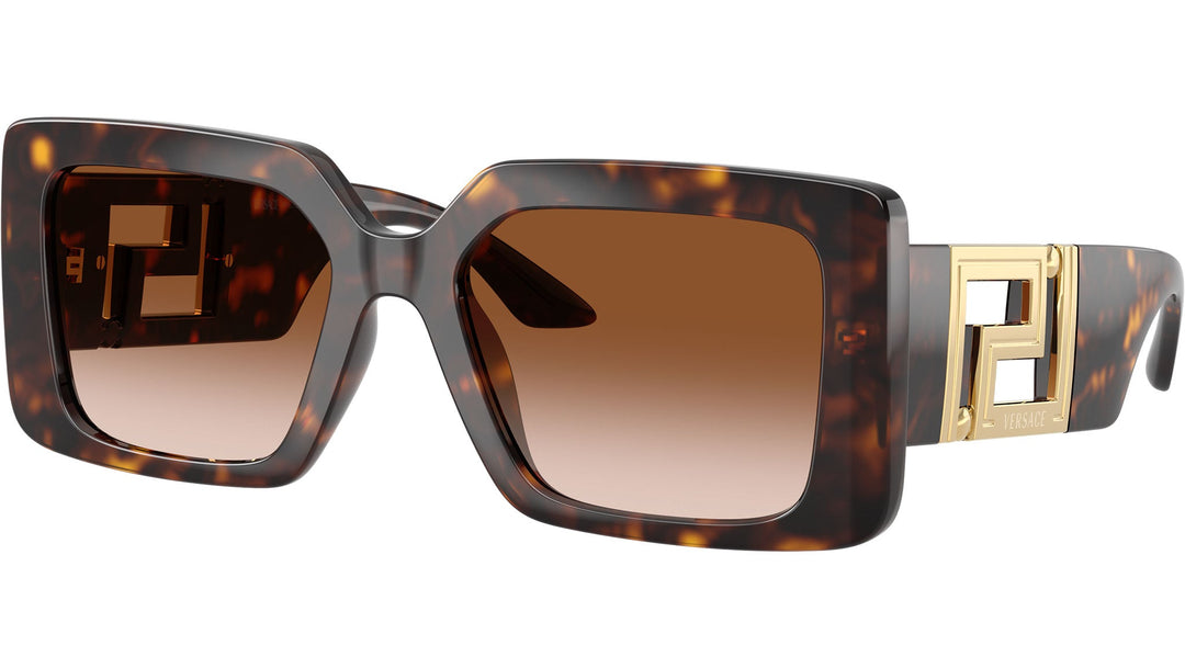 Versace VE4505U Havana Brown Oversized Greca Sunglasses