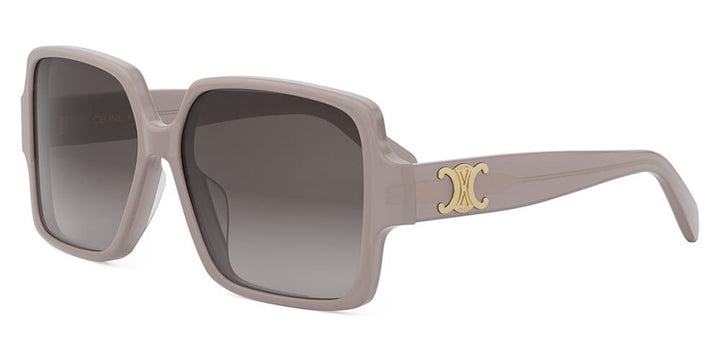 Celine CL40316U taupe square sunglasses with dark tinted lenses and gold &
