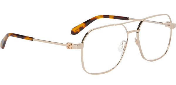 Off White Style 7J Pilot Eyeglasses Frames in Gold
