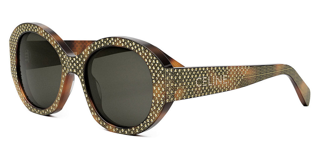 Celine CL4240IS Havana Brown Crystal Sunglasses – Designer  display picture 2