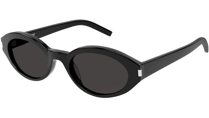 Saint Laurent SL567 Oval Sunglasses in Black