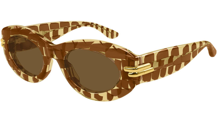 Bottega Veneta BV1322S Sunglasses in Braided Brown