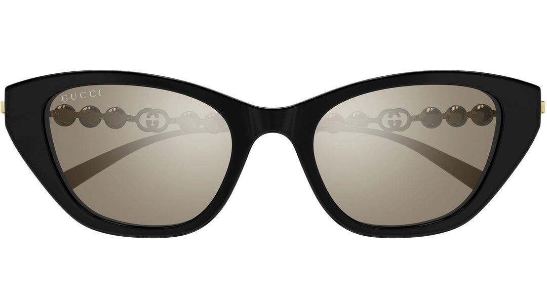 Gucci GG1257S Gafas de sol redondeadas con lentes marrones y rojos