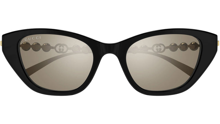 Gucci GG1257S Gafas de sol redondeadas con lentes marrones y rojos