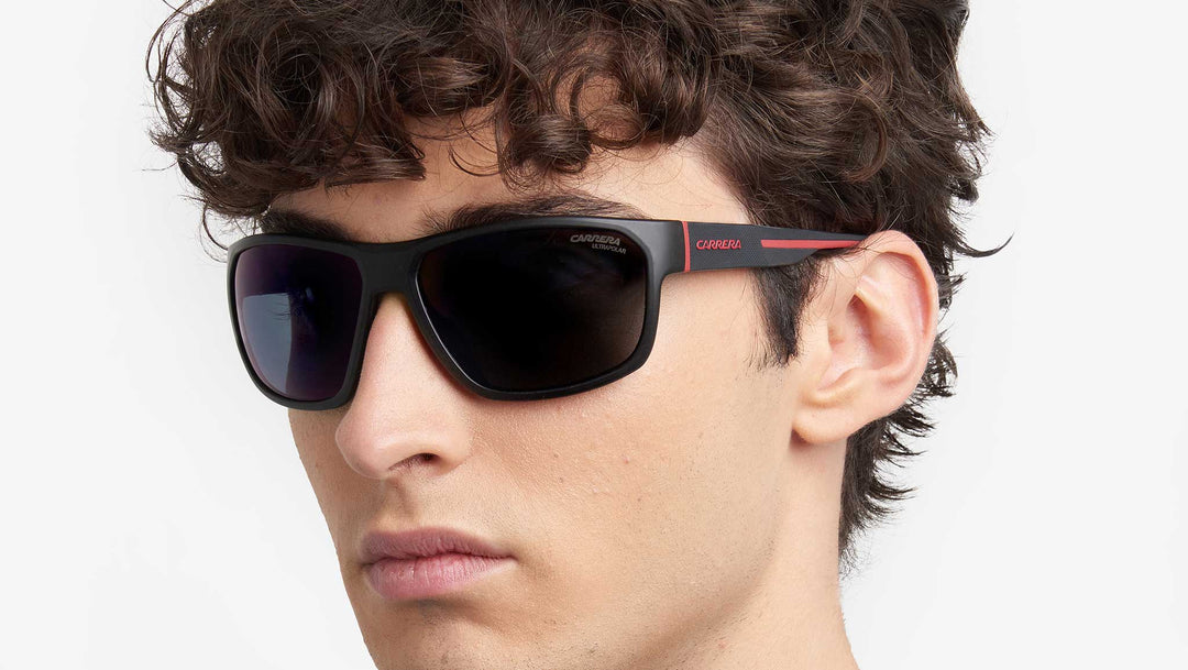 Carrera 4018/S Wrap Sunglasses in Black Polarized
