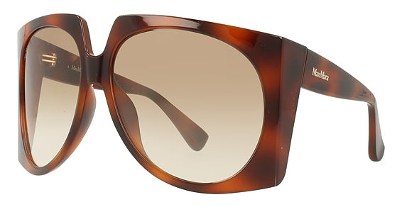 Oversized brown tortoiseshell sunglasses with tan-tinted lenses and thick frames