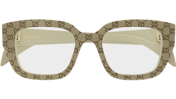 Gucci GG2021O Rectangular Frames in Monogram Brown