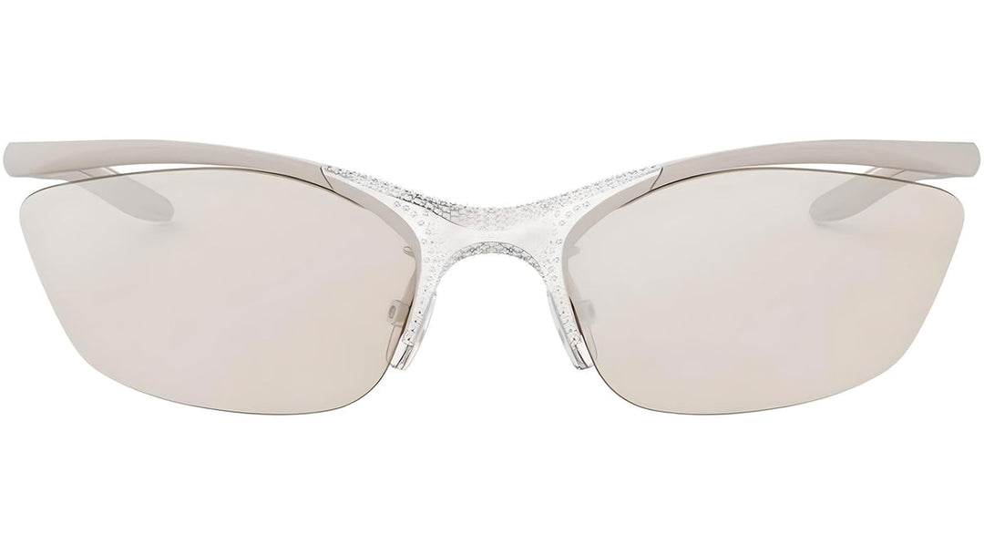 Fendi Signature FE40176U Mask Sunglasses in Beige Crystal