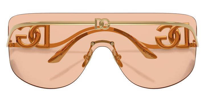 Dolce &amp; Gabbana DG2298B Gafas de sol con escudo negro cristalino 