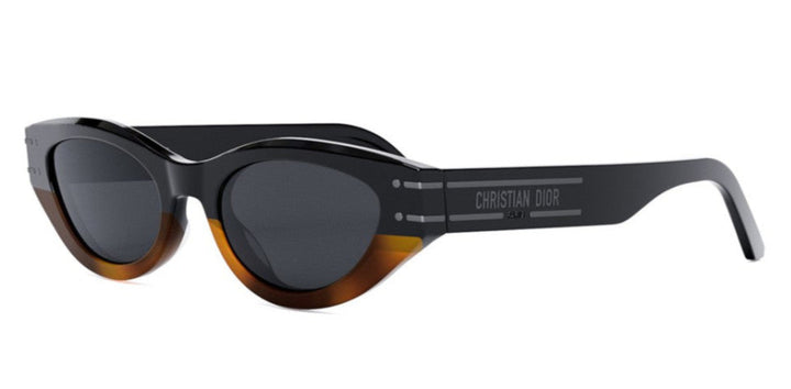 Dior Signature B5I Cat Eye Sunglasses in Black Brown