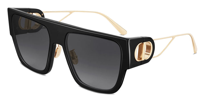 Dior 30Montaigne S3U Flat Top Sunglasses in Black