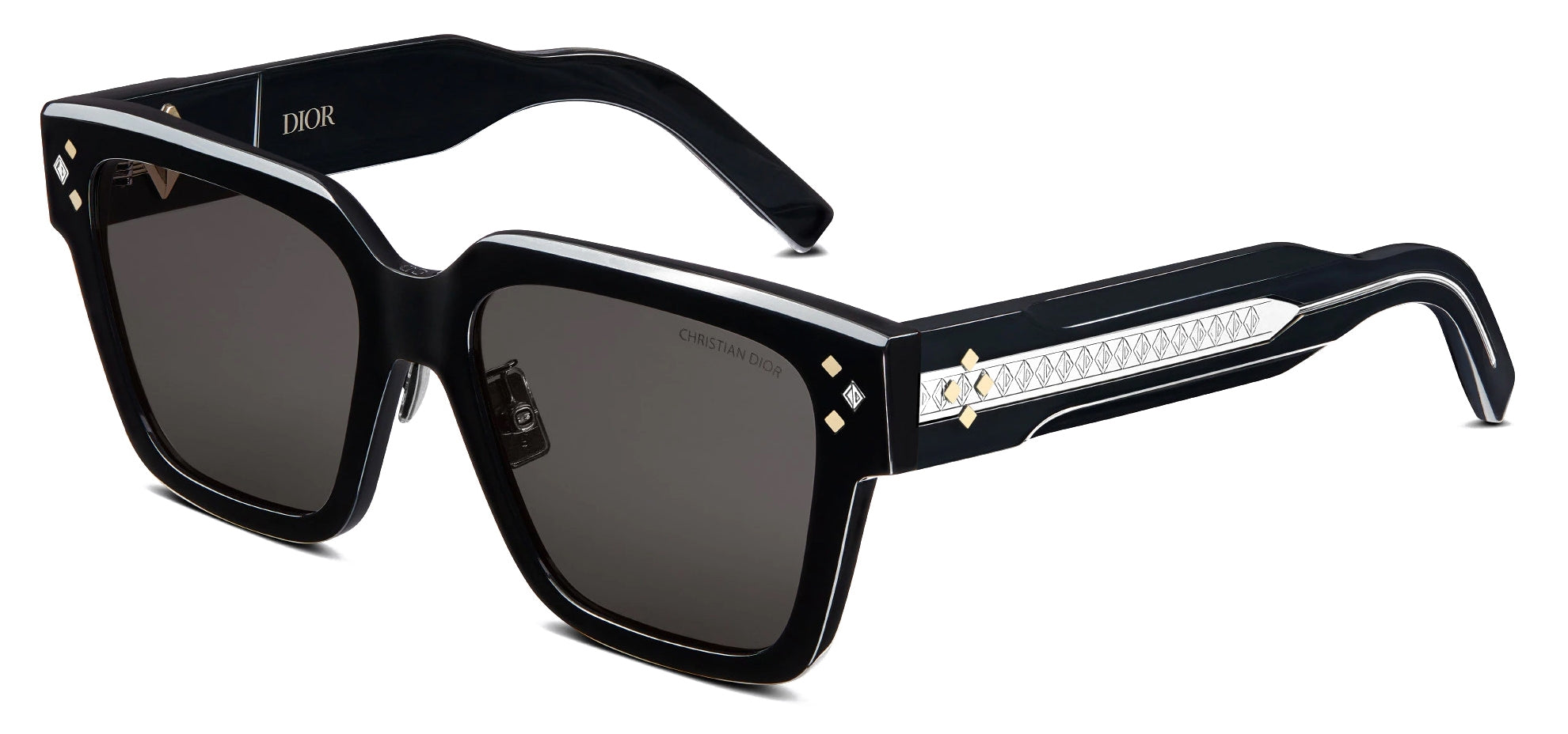 Dior CD Diamond S3F Sunglasses in Black | Designer Daydream