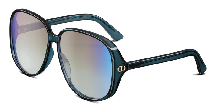 Dior DDoll R1U Square Sunglasses in Blue Mirror