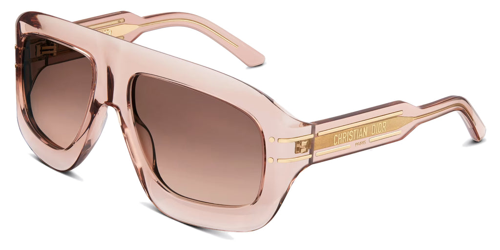 Dior Women Sunglasses Transparent Pink Gradient Shield DIORSIGNATURE M1U 40F1 Dior DIORSIGNATURE M1U 40F1 Shiny Transparent Pink/Roviex  main image 4
