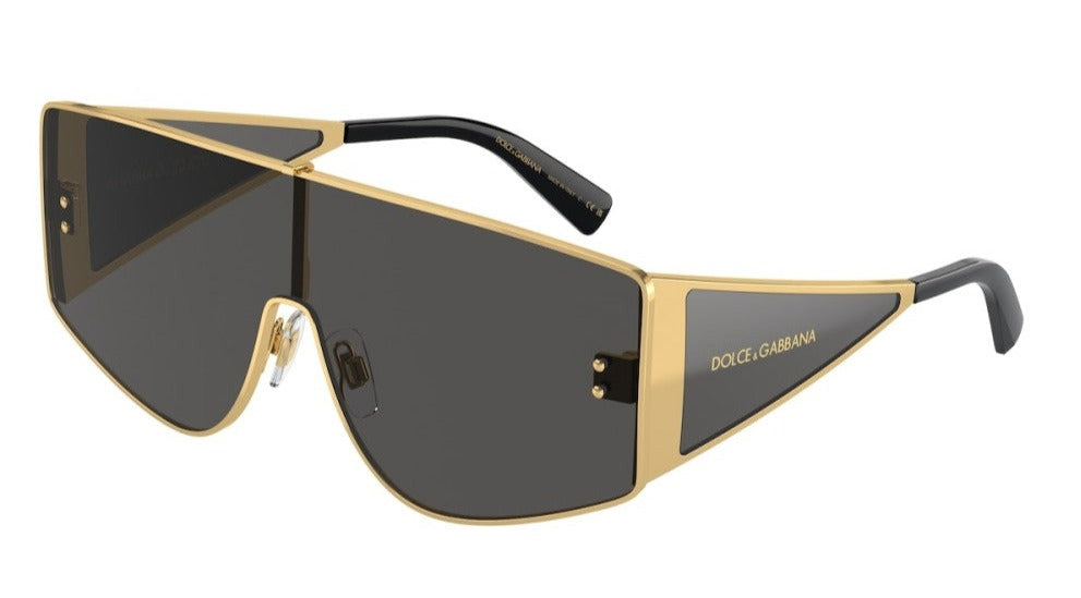 Dolce &amp; Gabbana DG2298B Gafas de sol con escudo negro cristalino 