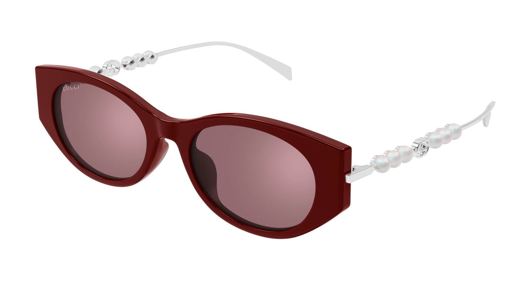 Gucci GG1970SA Cat Eye Pearl Sunglasses in Burgundy