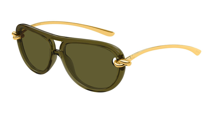 Bottega Veneta BV1418S Aviator Sunglasses in Green