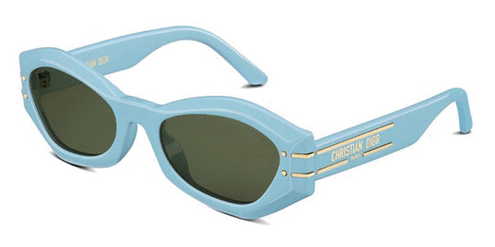 Christian Dior Signature dior light blue cat-eye sunglasses with dark green lenses