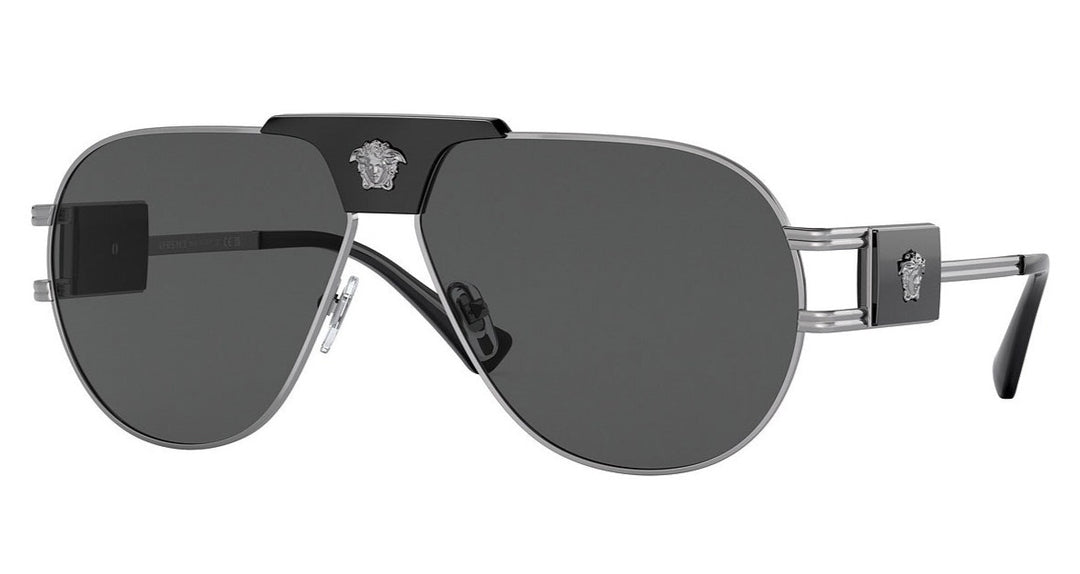 Versace VE2252 Medusa Aviator Sunglasses in Black