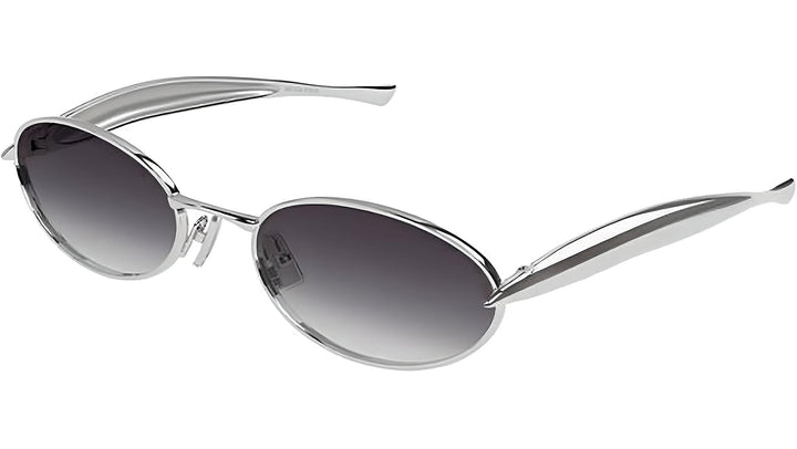 Bottega Veneta BV1012S Gafas de sol estilo aviador minimalistas con lentes rojas