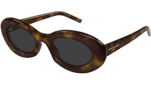 Saint Laurent SL594 Oval Sunglasses in Havana Brown