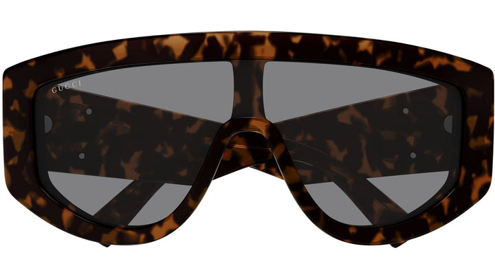 Gucci GG1950S Havana Brown Oversized Shield Sunglasses