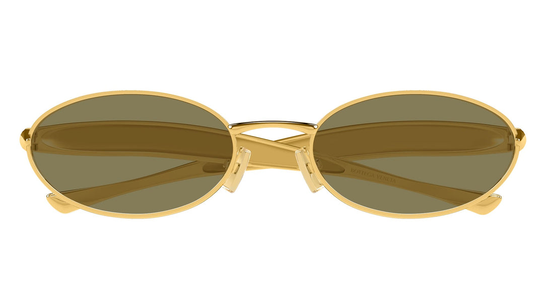 Bottega Veneta BV1386S Sardine Sunglasses in Gold Green